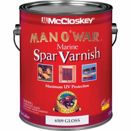 MCCLOSKEY Man O'War VOC Gloss Spar Interior & Exterior Varnish, Gallon 080.0006509.007